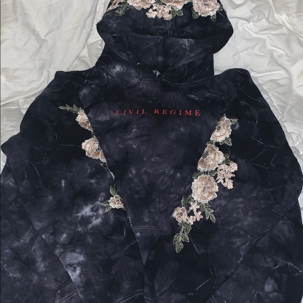 Civil Regime Blanco Roses hoodie Night Fog